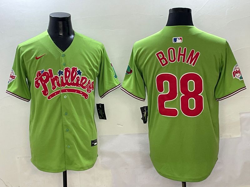 Men Philadelphia Phillies #28 Bohm Green Five generations Nike 2025 MLB Jersey style 1->philadelphia phillies->MLB Jersey